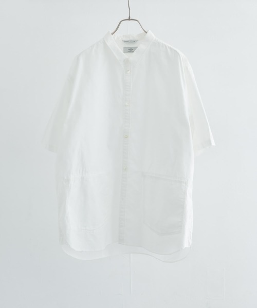 WORK NOT WORK URBAN RESEARCH(ワークノットワークアーバンリサーチ)の「WORK NOT WORK ショートスリーブカバーオールシャツ(シャツ/ブラウス・メンズ・ライトグレー/オフホワイト・SMALL/MEDIUM/LARGE/X-LARGE/0)」の2枚目の写真