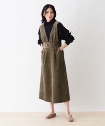 DRESKIP | 【藤本美貴さん着用商品】Vネックコ－ディロイジャンスカ(スカート)