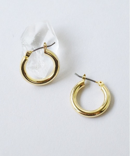 SIGNAL（シグナル）の「【SIGNAL/シグナル】Chunky Hoop Pierce 18mm/ チャンキーフープピアス（ピアス（両耳用）・レディース・シルバー/ゴールド・FREE）」の2枚目の写真