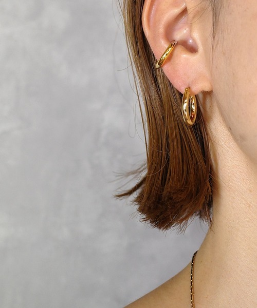 SIGNAL（シグナル）の「【SIGNAL/シグナル】Chunky Hoop Pierce 18mm/ チャンキーフープピアス（ピアス（両耳用）・レディース・シルバー/ゴールド・FREE）」の15枚目の写真