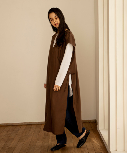 ReNorm（リノーム）の「カフタンジレスリットワンピース（ワンピース・レディース・ベージュ/ブラウン・フリー）」の20枚目の写真