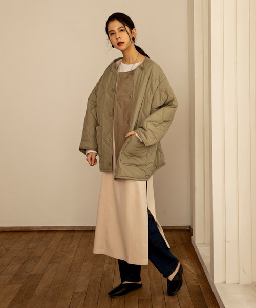 ReNorm（リノーム）の「カフタンジレスリットワンピース（ワンピース・レディース・ベージュ/ブラウン・フリー）」の18枚目の写真