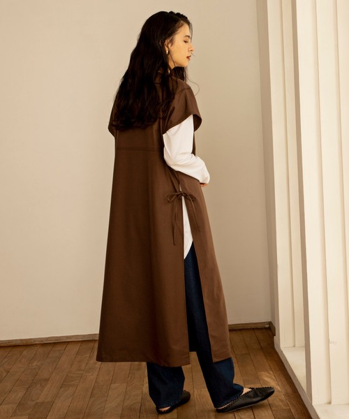 ReNorm（リノーム）の「カフタンジレスリットワンピース（ワンピース・レディース・ベージュ/ブラウン・フリー）」の11枚目の写真