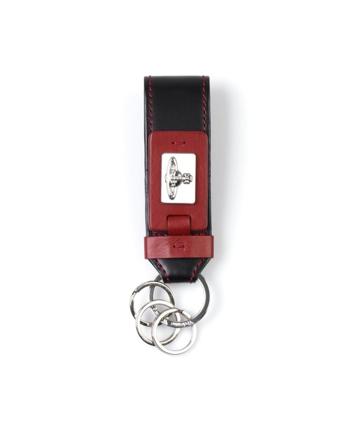 Vivienne Westwood ACCESSORIES(ヴィヴィアンウエストウッドアクセサリー)の「“カラーステッチ” キーホルダー【859957 VWK610E】(キーホルダー・メンズ・ブラック/ネイビー/ボルドー・FREE)」の2枚目の写真