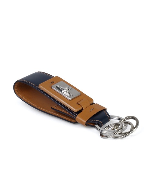 Vivienne Westwood ACCESSORIES(ヴィヴィアンウエストウッドアクセサリー)の「“カラーステッチ” キーホルダー【859957 VWK610E】(キーホルダー・メンズ・ブラック/ネイビー/ボルドー・FREE)」の5枚目の写真