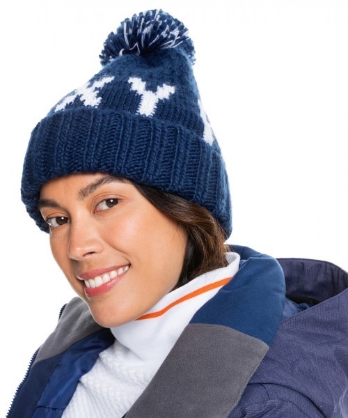 ROXY(ロキシー)の「TONIC BEANIE/ロキシーニットキャップ・ビーニー(ニットキャップ/ビーニー・レディース・ホワイト/ブラック/ブルー・FREE)」の3枚目の写真