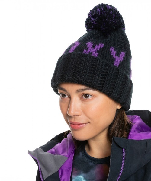 ROXY(ロキシー)の「TONIC BEANIE/ロキシーニットキャップ・ビーニー(ニットキャップ/ビーニー・レディース・ホワイト/ブラック/ブルー・FREE)」の1枚目の写真