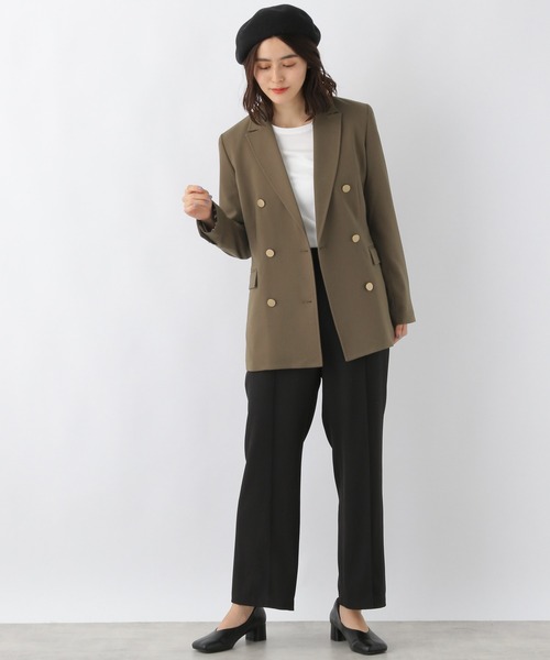 LEPSIM（レプシィム）の「Wメタルボタンジャケット　217113（テーラードジャケット・レディース・ネイビー/ブラウン・MEDIUM/LARGE）」の5枚目の写真