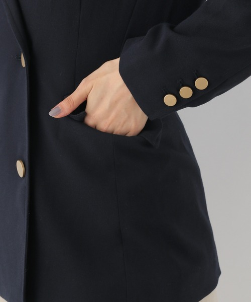 LEPSIM（レプシィム）の「Wメタルボタンジャケット　217113（テーラードジャケット・レディース・ネイビー/ブラウン・MEDIUM/LARGE）」の6枚目の写真