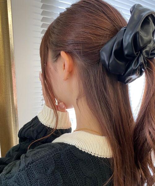 INGNI（イング）の「合皮シュシュ（シュシュ・レディース・ブラウン/モカ/ブラック系その他/ブラック・ONE SIZE）」の7枚目の写真