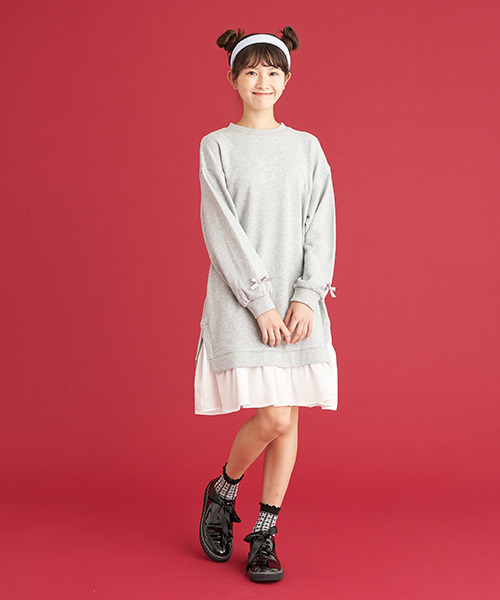 ドッキング 裾レイヤード風リラックスワンピース を購入できます Narumiya ワンピース Lindsay リンジィ のファッション ワンピース ドレス 裾レイヤード風リラックスワンピース ワンピース