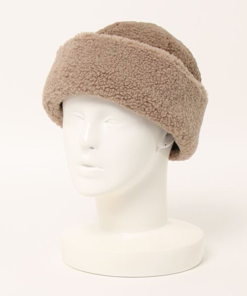 チャイハネ（チャイハネ）の「【チャイハネ】バイカラーボアキャップ（キャップ・レディース・ベージュ/グリーン/ネイビー・FREE）」の7枚目の写真