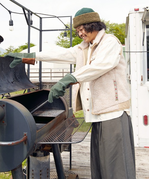 チャイハネ（チャイハネ）の「【チャイハネ】バイカラーボアキャップ（キャップ・レディース・ベージュ/グリーン/ネイビー・FREE）」の12枚目の写真