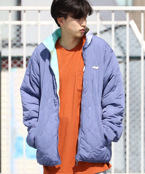 RIPNDIP(リップンディップ)の「RIPNDIP/リップンディップ Castanza Reversible Brushed Fleece & Quilted Jacket フリースジャケット タイダイ リバーシブル(ブルゾン・メンズ・パープル・L/XL/M)」の17枚目の写真