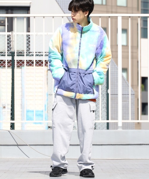 RIPNDIP(リップンディップ)の「RIPNDIP/リップンディップ Castanza Reversible Brushed Fleece & Quilted Jacket フリースジャケット タイダイ リバーシブル(ブルゾン・メンズ・パープル・L/XL/M)」の7枚目の写真