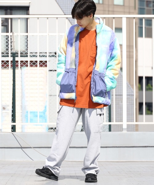 RIPNDIP(リップンディップ)の「RIPNDIP/リップンディップ Castanza Reversible Brushed Fleece & Quilted Jacket フリースジャケット タイダイ リバーシブル(ブルゾン・メンズ・パープル・L/XL/M)」の21枚目の写真