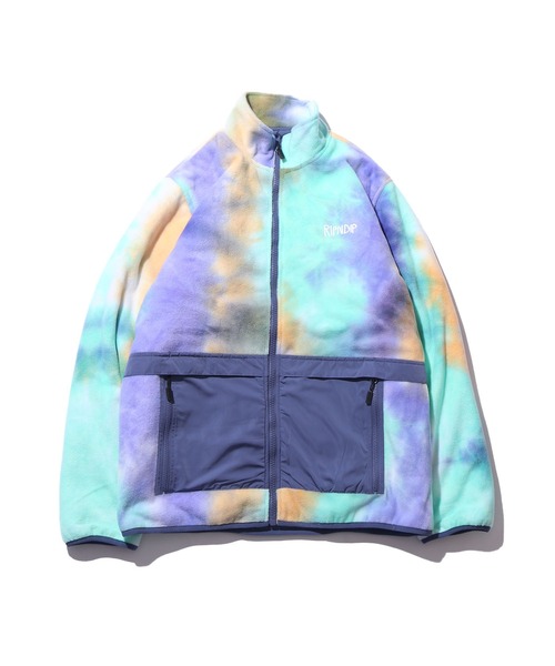 RIPNDIP(リップンディップ)の「RIPNDIP/リップンディップ Castanza Reversible Brushed Fleece & Quilted Jacket フリースジャケット タイダイ リバーシブル(ブルゾン・メンズ・パープル・L/XL/M)」の3枚目の写真