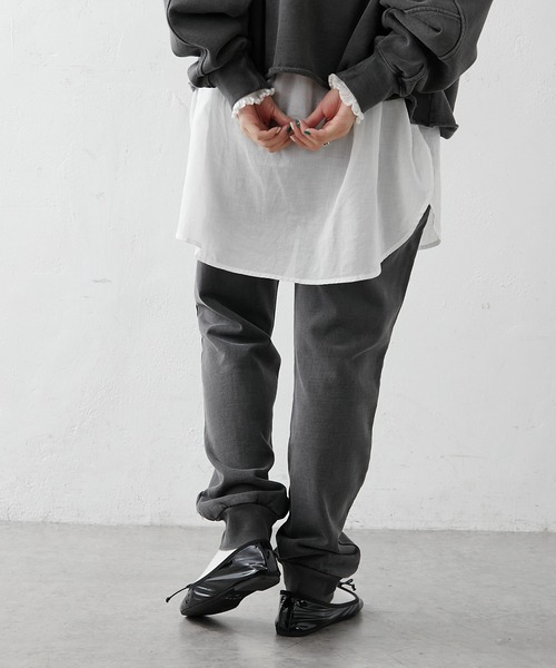 PUAL CE CIN(ピュアルセシン)の「ピグメント裏毛パンツ(その他パンツ・レディース・グレー/チャコールグレー/ベージュ/グリーン・FREE)」の8枚目の写真