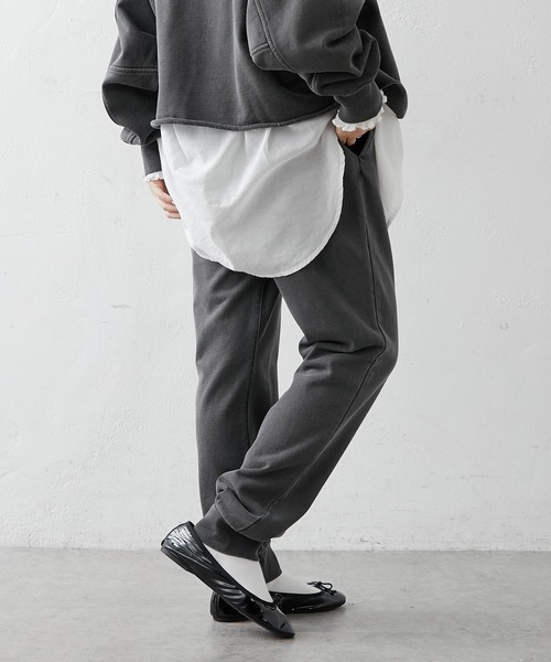 PUAL CE CIN(ピュアルセシン)の「ピグメント裏毛パンツ(その他パンツ・レディース・グレー/チャコールグレー/ベージュ/グリーン・FREE)」の11枚目の写真
