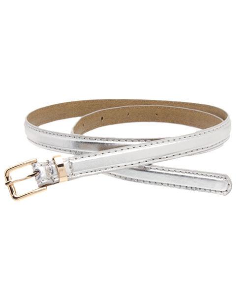 WEGO（ウィゴー）の「WEGO/メタリック細ベルト（ベルト・レディース・サックスブルー/ピンク/シルバー/ゴールド・FREE）」の3枚目の写真