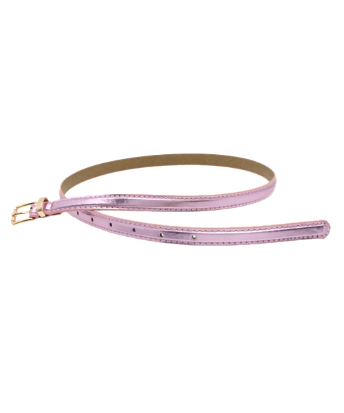 WEGO（ウィゴー）の「WEGO/メタリック細ベルト（ベルト・レディース・サックスブルー/ピンク/シルバー/ゴールド・FREE）」の6枚目の写真