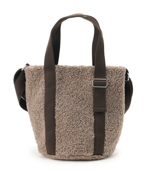 SHOO・LA・RUE(シューラルー)の「◆ボアテープバケツ型トート(トートバッグ・レディース・ベージュ/ピンク系その他/ライトグリーン/ダークブラウン・00)」の2枚目の写真