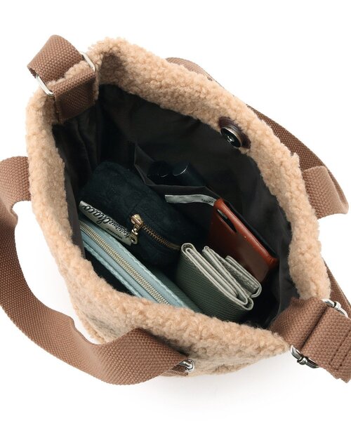 SHOO・LA・RUE(シューラルー)の「◆ボアテープバケツ型トート(トートバッグ・レディース・ベージュ/ピンク系その他/ライトグリーン/ダークブラウン・00)」の5枚目の写真