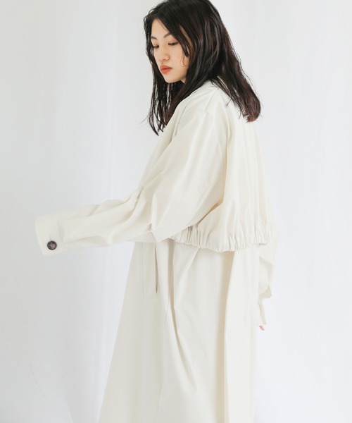 select MOCA（セレクトモカ）の「レイヤードステンカラーコート（ステンカラーコート・レディース・ブラック/カーキ/アイボリー・FREE）」の21枚目の写真