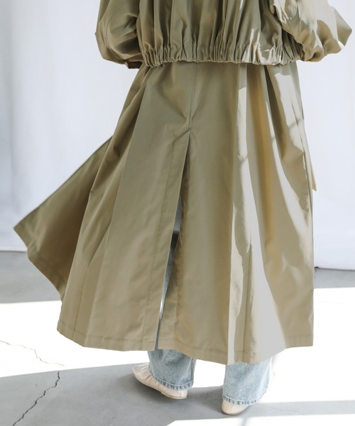 select MOCA（セレクトモカ）の「レイヤードステンカラーコート（ステンカラーコート・レディース・ブラック/カーキ/アイボリー・FREE）」の4枚目の写真