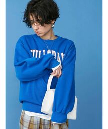 Ungrid | ウォッシュロゴスウェット(カレッジロゴ)(スウェット)