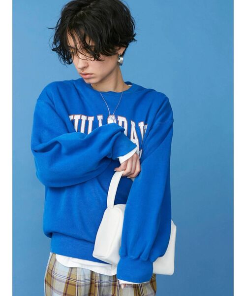 Ungrid（アングリッド）の「ウォッシュロゴスウェット(カレッジロゴ)（スウェット・レディース・ライトグレー/チャコールグレー/グリーン/ブルー・FREE）」の15枚目の写真