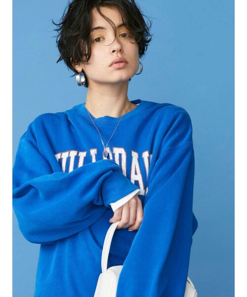 Ungrid（アングリッド）の「ウォッシュロゴスウェット(カレッジロゴ)（スウェット・レディース・ライトグレー/チャコールグレー/グリーン/ブルー・FREE）」の16枚目の写真