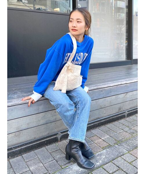 Ungrid（アングリッド）の「ウォッシュロゴスウェット(カレッジロゴ)（スウェット・レディース・ライトグレー/チャコールグレー/グリーン/ブルー・FREE）」の22枚目の写真