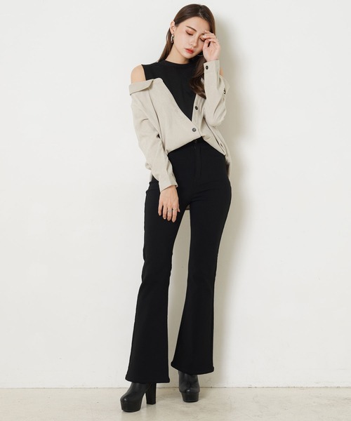 Newlyme（ニューリーミー）の「裏起毛フレアパンツ（その他パンツ・レディース・ブラック・MEDIUM/SMALL/X-LARGE/LARGE/X-SMALL/XX-LARGE）」の7枚目の写真