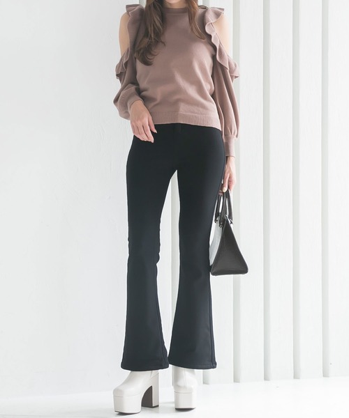 Newlyme（ニューリーミー）の「裏起毛フレアパンツ（その他パンツ・レディース・ブラック・MEDIUM/SMALL/X-LARGE/LARGE/X-SMALL/XX-LARGE）」の11枚目の写真