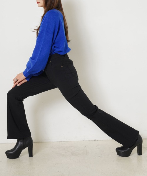 Newlyme（ニューリーミー）の「裏起毛フレアパンツ（その他パンツ・レディース・ブラック・MEDIUM/SMALL/X-LARGE/LARGE/X-SMALL/XX-LARGE）」の6枚目の写真