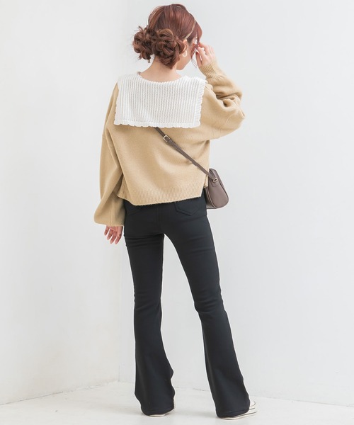 Newlyme（ニューリーミー）の「裏起毛フレアパンツ（その他パンツ・レディース・ブラック・MEDIUM/SMALL/X-LARGE/LARGE/X-SMALL/XX-LARGE）」の15枚目の写真