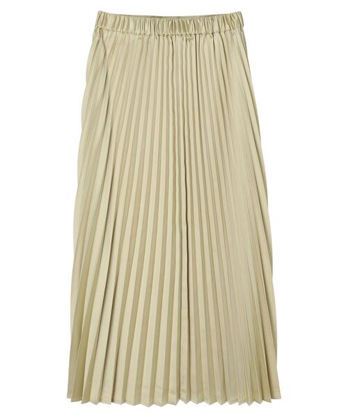Petit fleur(プチフルール)の「・Petit Fleur サテンプリーツスカート*(スカート・レディース・ブラック/イエロー/グリーン/グレイッシュベージュ・FREE)」の10枚目の写真