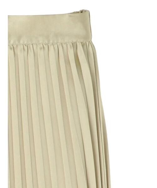 Petit fleur(プチフルール)の「・Petit Fleur サテンプリーツスカート*(スカート・レディース・ブラック/イエロー/グリーン/グレイッシュベージュ・FREE)」の7枚目の写真