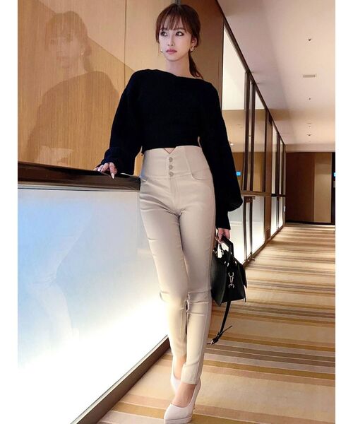 RESEXXY（リゼクシー）の「ボリュームスリーブコンパクトニット（ニット/セーター・レディース・ブラック/オレンジ/アイボリー/ラベンダー・FREE）」の15枚目の写真