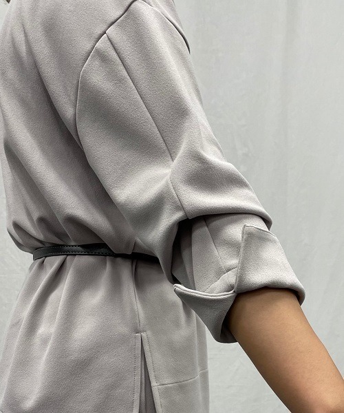 COMME CA ISM(コムサイズム)の「【セットアップ対応】 キーネックカットソー(Tシャツ/カットソー・レディース・ライトグレー/ブラック/ネイビー・MEDIUM/LARGE)」の19枚目の写真