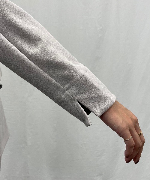 COMME CA ISM(コムサイズム)の「【セットアップ対応】 キーネックカットソー(Tシャツ/カットソー・レディース・ライトグレー/ブラック/ネイビー・MEDIUM/LARGE)」の12枚目の写真