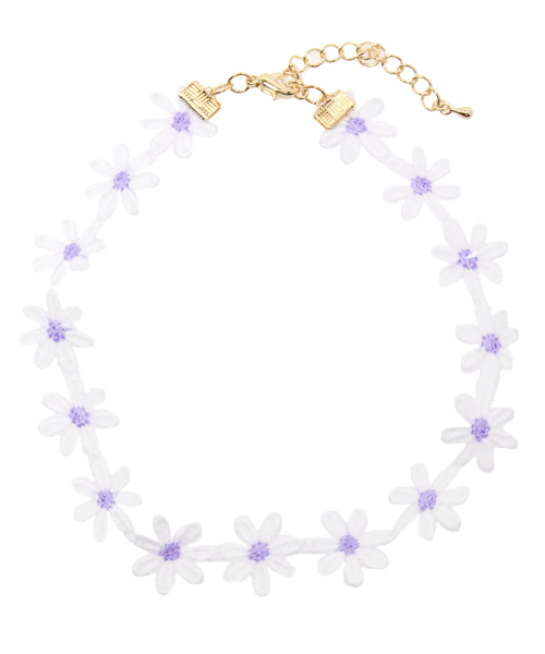 WEGO(ウィゴー)の「WEGO/フラワーレースチョーカー(ネックレス・レディース・パープル/イエロー/ピンク・FREE)」の2枚目の写真