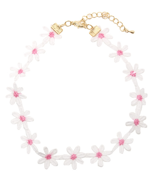 WEGO(ウィゴー)の「WEGO/フラワーレースチョーカー(ネックレス・レディース・パープル/イエロー/ピンク・FREE)」の3枚目の写真