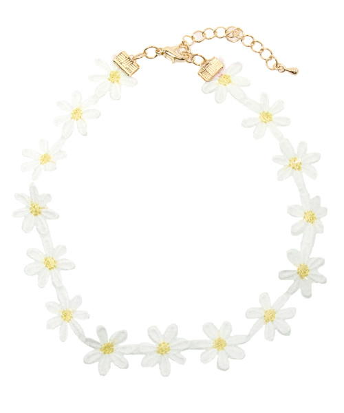 WEGO(ウィゴー)の「WEGO/フラワーレースチョーカー(ネックレス・レディース・パープル/イエロー/ピンク・FREE)」の1枚目の写真