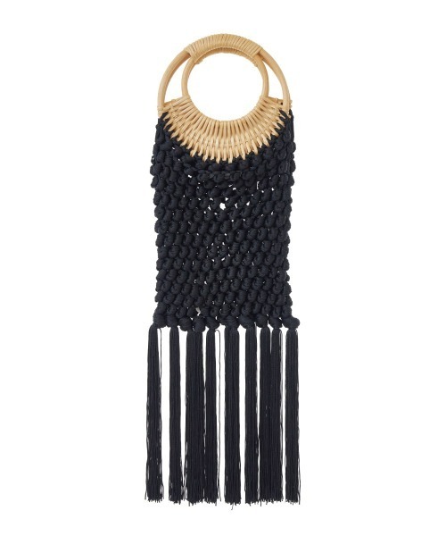 CLANE(クラネ)の「FRINGE BRAID BAMBOO BAG(かごバッグ・レディース・グレー/キャメル・FREE)」の14枚目の写真