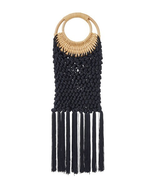CLANE(クラネ)の「FRINGE BRAID BAMBOO BAG(かごバッグ・レディース・グレー/キャメル・FREE)」の13枚目の写真