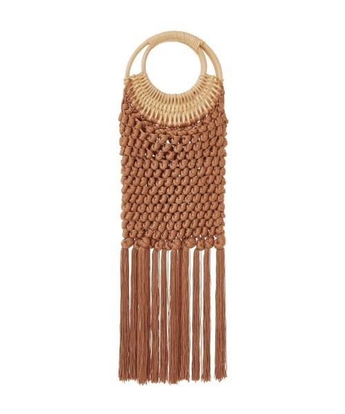 CLANE(クラネ)の「FRINGE BRAID BAMBOO BAG(かごバッグ・レディース・グレー/キャメル・FREE)」の7枚目の写真