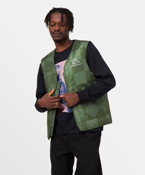 HUF(ハフ)の「PLEASURES MIDLAND VEST / HUF プレジャーズ コラボ(ブルゾン・メンズ・オリーブ・MEDIUM/LARGE/X-LARGE)」の8枚目の写真