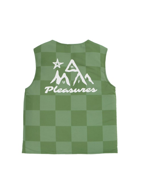 HUF(ハフ)の「PLEASURES MIDLAND VEST / HUF プレジャーズ コラボ(ブルゾン・メンズ・オリーブ・MEDIUM/LARGE/X-LARGE)」の2枚目の写真